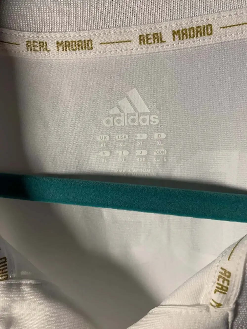 Adidas 2011-2012 Real Madrid Home Soccer Jersey Shirt White Gold XL